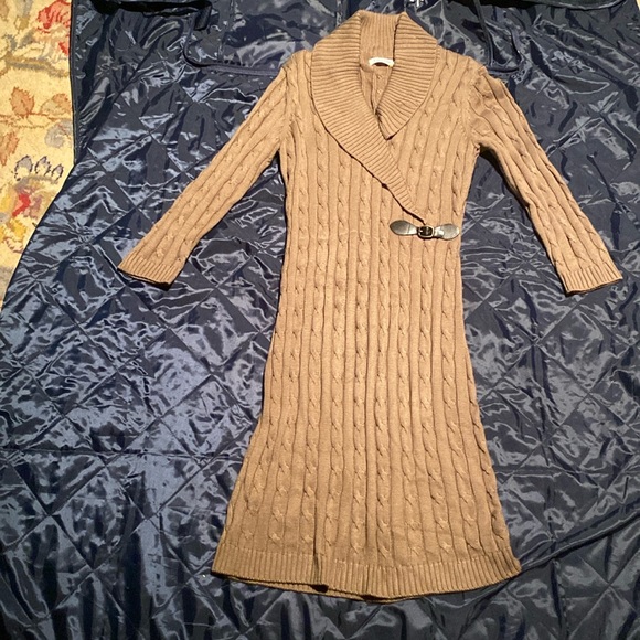 NWOT Calvin Klein Cable Sweater Dress - Picture 1 of 5
